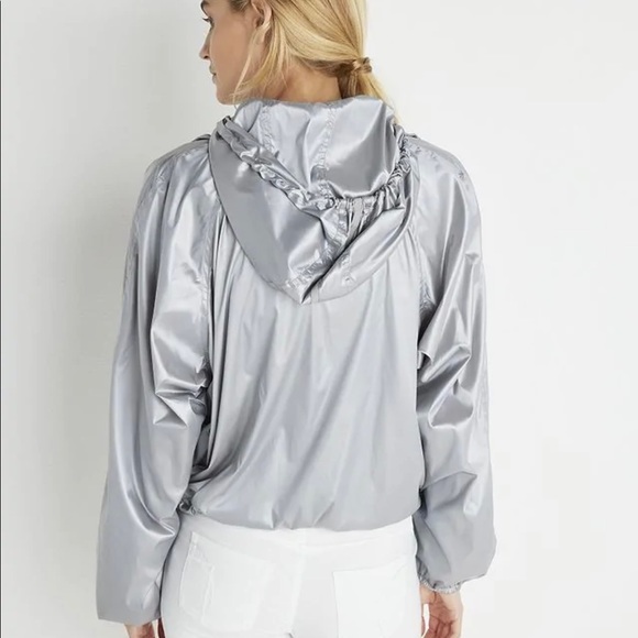 ⭕️ SOLD OUT ⭕️ Anatomie Nani Short Windbreaker Jacket Silver Grey - Picture 4 of 6